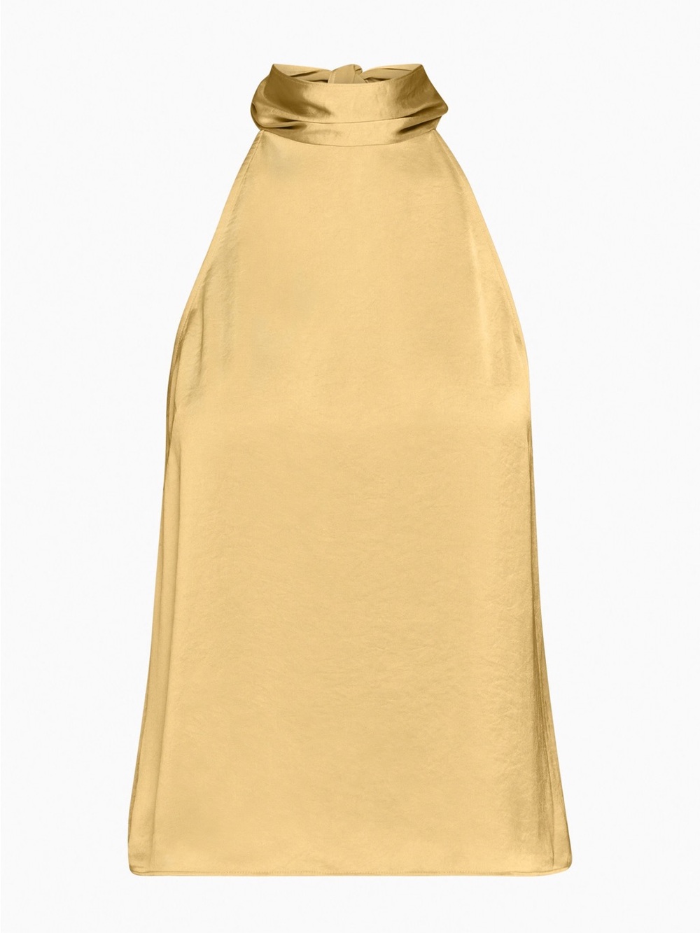Aritzia Wilfred Runaway Satin Halter Blouse | XS | Sandy Beige | NWT